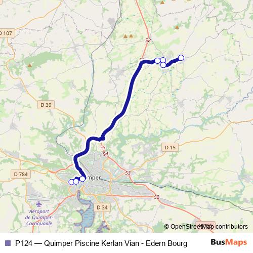 P124 bus Line Map