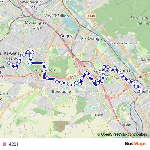 4201 bus Line Map