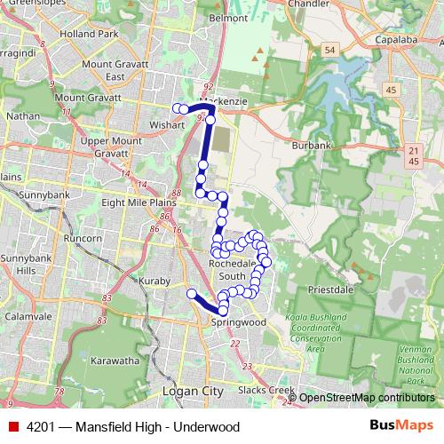 4201 bus Line Map