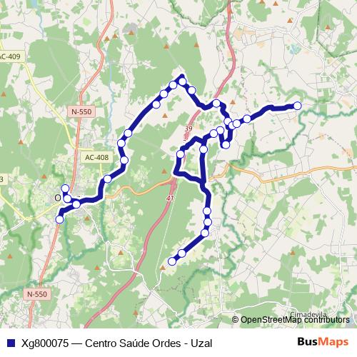 Xg800075 bus Line Map