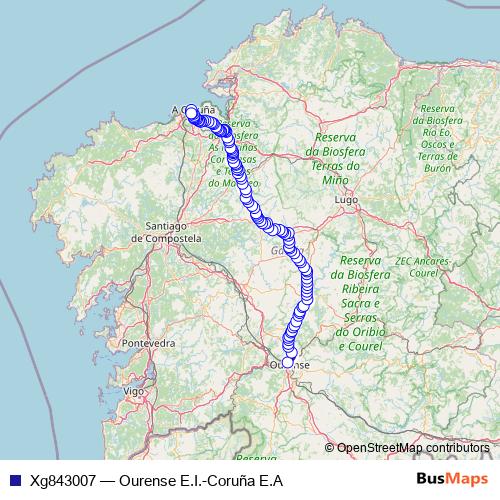 Xg843007 bus Line Map