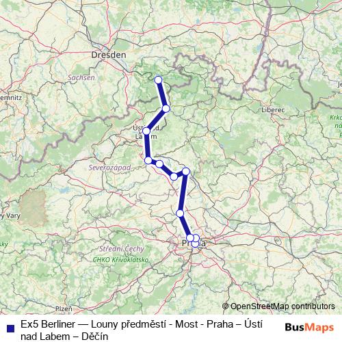 Ex5 Berliner rail Line Map