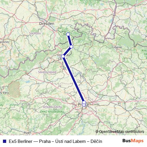 Ex5 Berliner rail Line Map