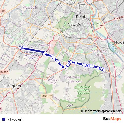 717down bus Line Map