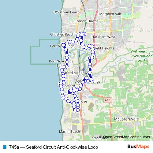 745a bus Line Map