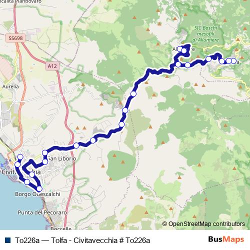 To226a bus Line Map