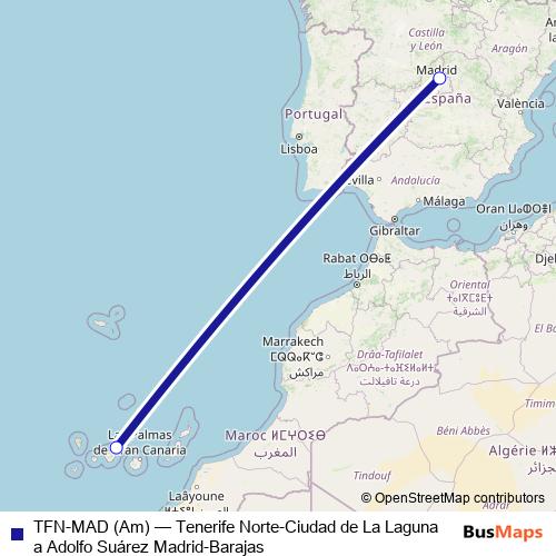 TFN-MAD (Am) air Line Map