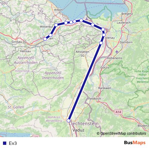 Ev3 bus Line Map