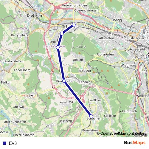 Ev3 bus Line Map