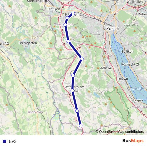 Ev3 bus Line Map