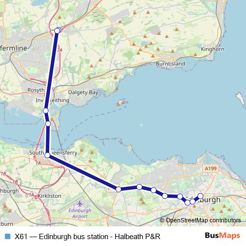 X61 bus Line Map
