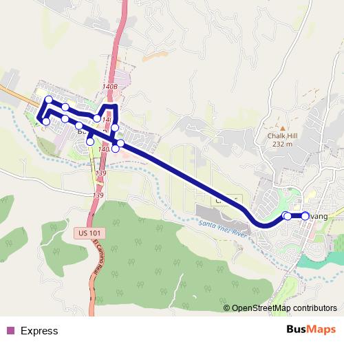 Express bus Line Map