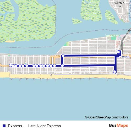 Express bus Line Map