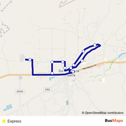 Express bus Line Map