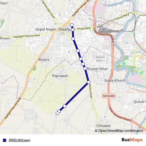 886stldown bus Line Map