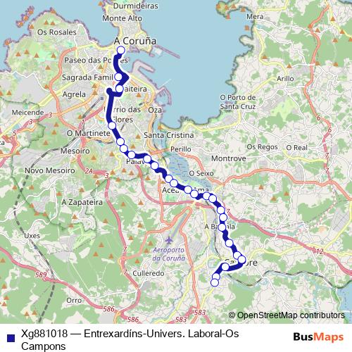 Xg881018 bus Line Map