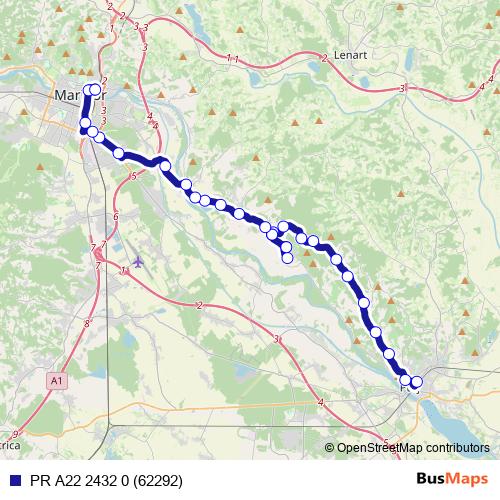 PR A22 2432 0 (62292) bus Line Map