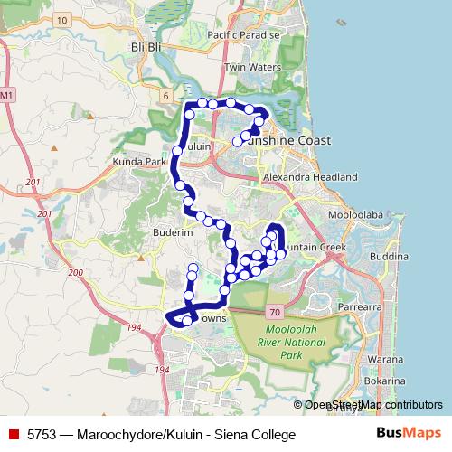 5753 bus Line Map