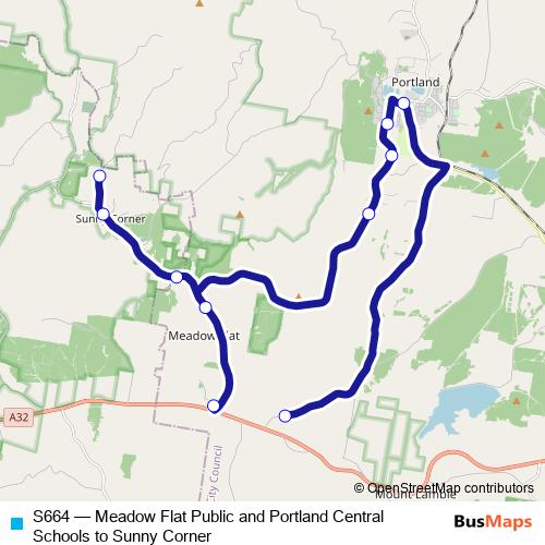 S664 bus Line Map