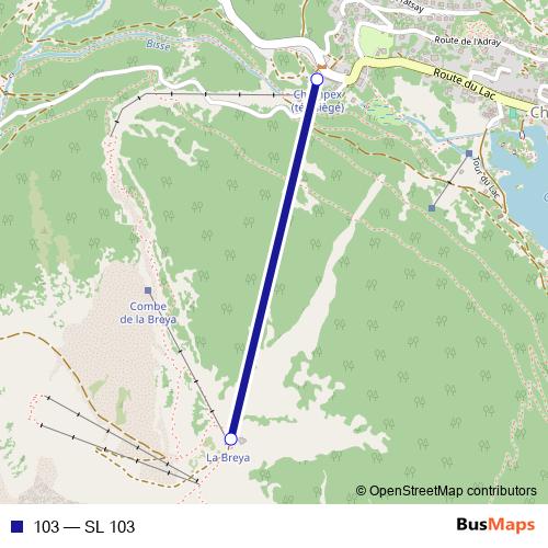 103 cable-car Line Map