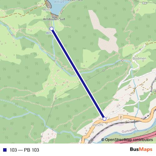 103 cable-car Line Map