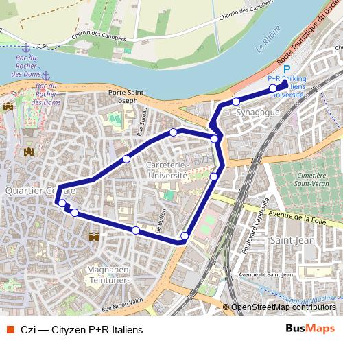 Czi bus Line Map