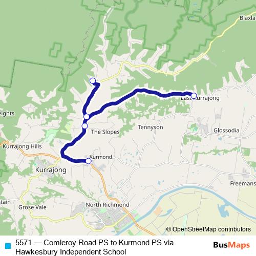 5571 bus Line Map