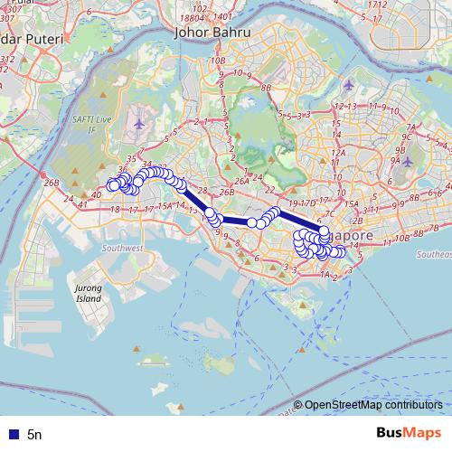 5n bus Line Map