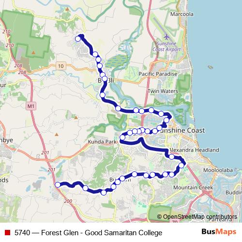5740 bus Line Map