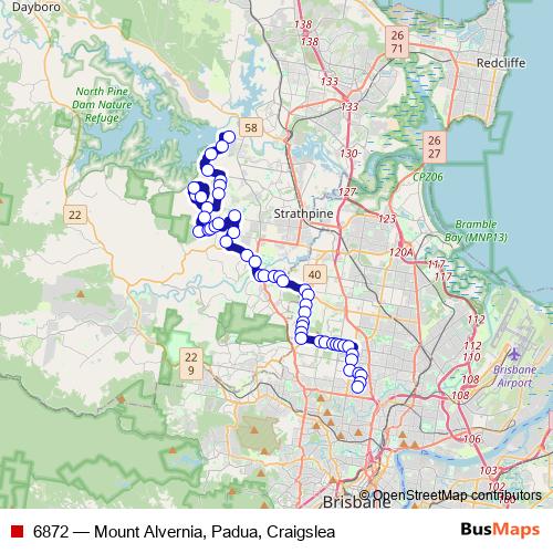 6872 bus Line Map