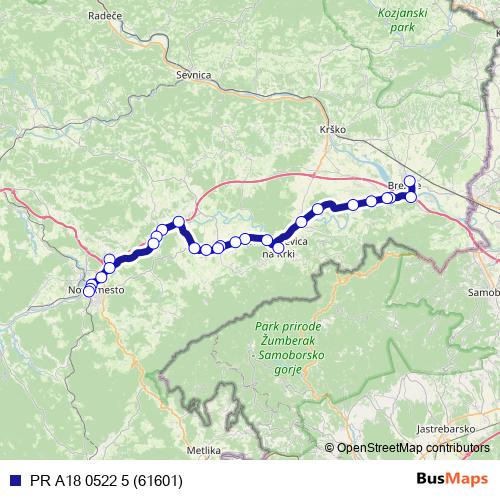 PR A18 0522 5 (61601) bus Line Map