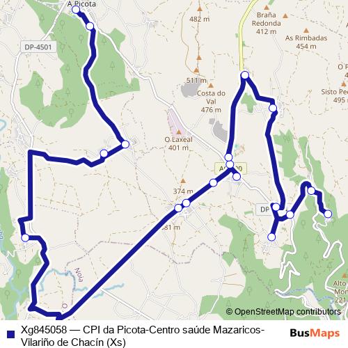 Xg845058 bus Line Map