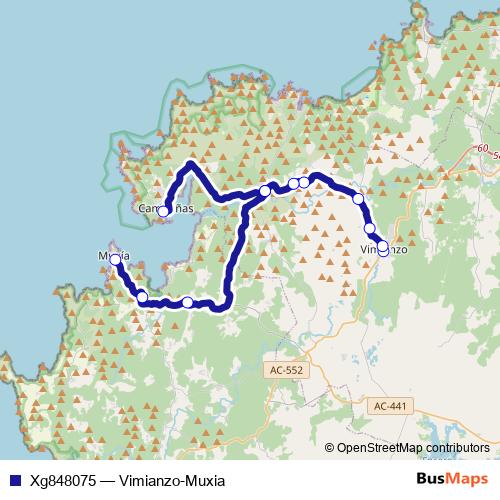 Xg848075 bus Line Map