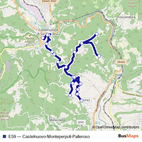 E59 bus Line Map