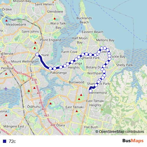 72c bus Line Map