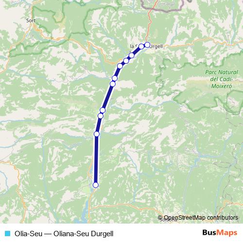 Olia-Seu bus Line Map