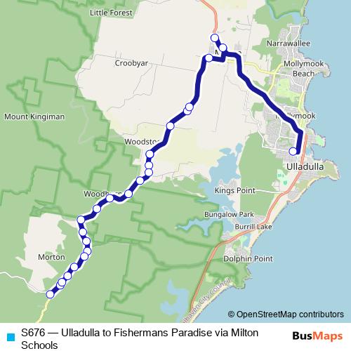 S676 bus Line Map