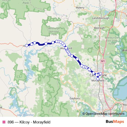 896 bus Line Map