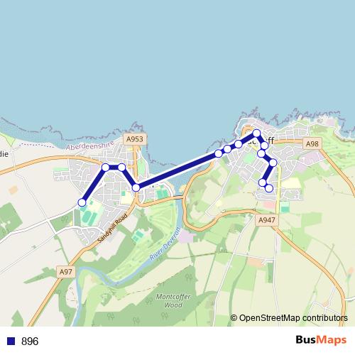 896 bus Line Map