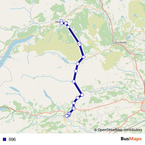 896 bus Line Map