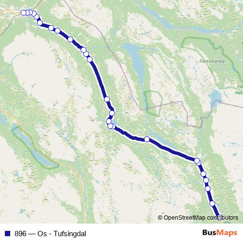 896 bus Line Map