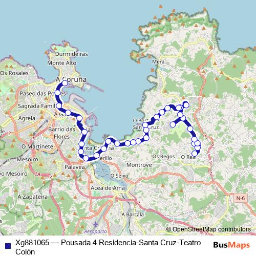 Xg881065 bus Line Map