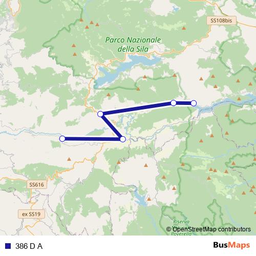 386 D A bus Line Map