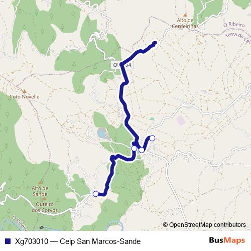 Xg703010 bus Line Map