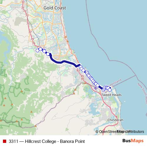 3311 bus Line Map