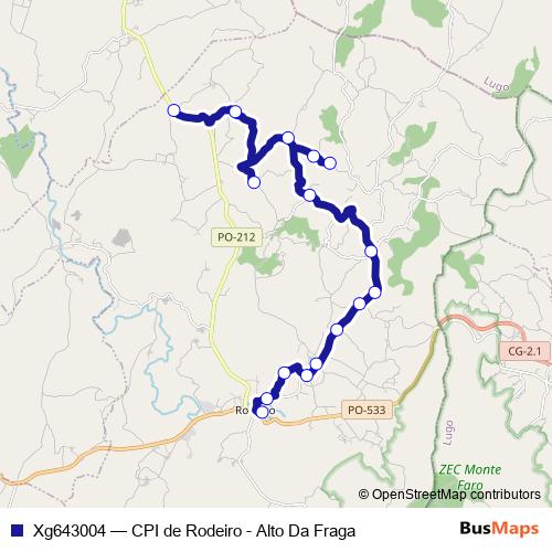 Xg643004 bus Line Map