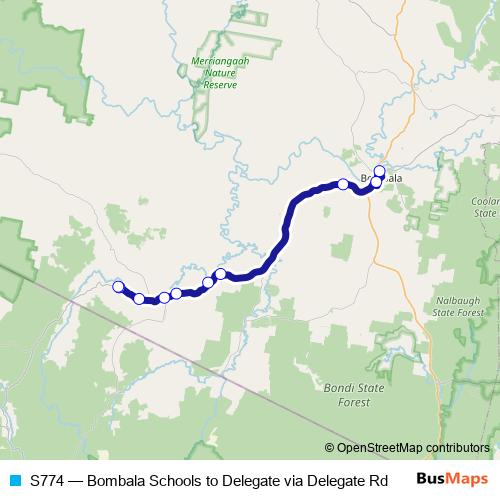 S774 bus Line Map