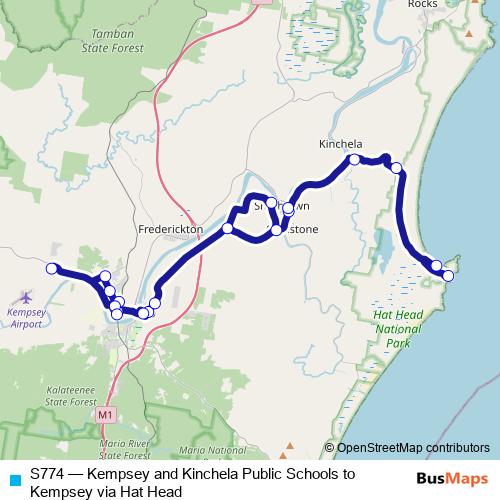 S774 bus Line Map