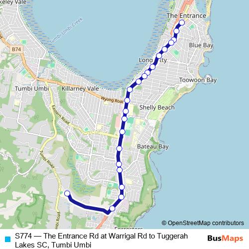 S774 bus Line Map