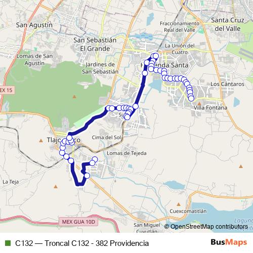 C132 bus Line Map